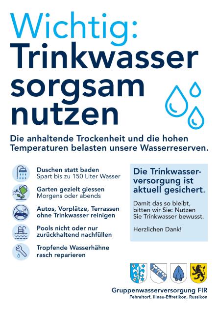 Trinkwasser sparen